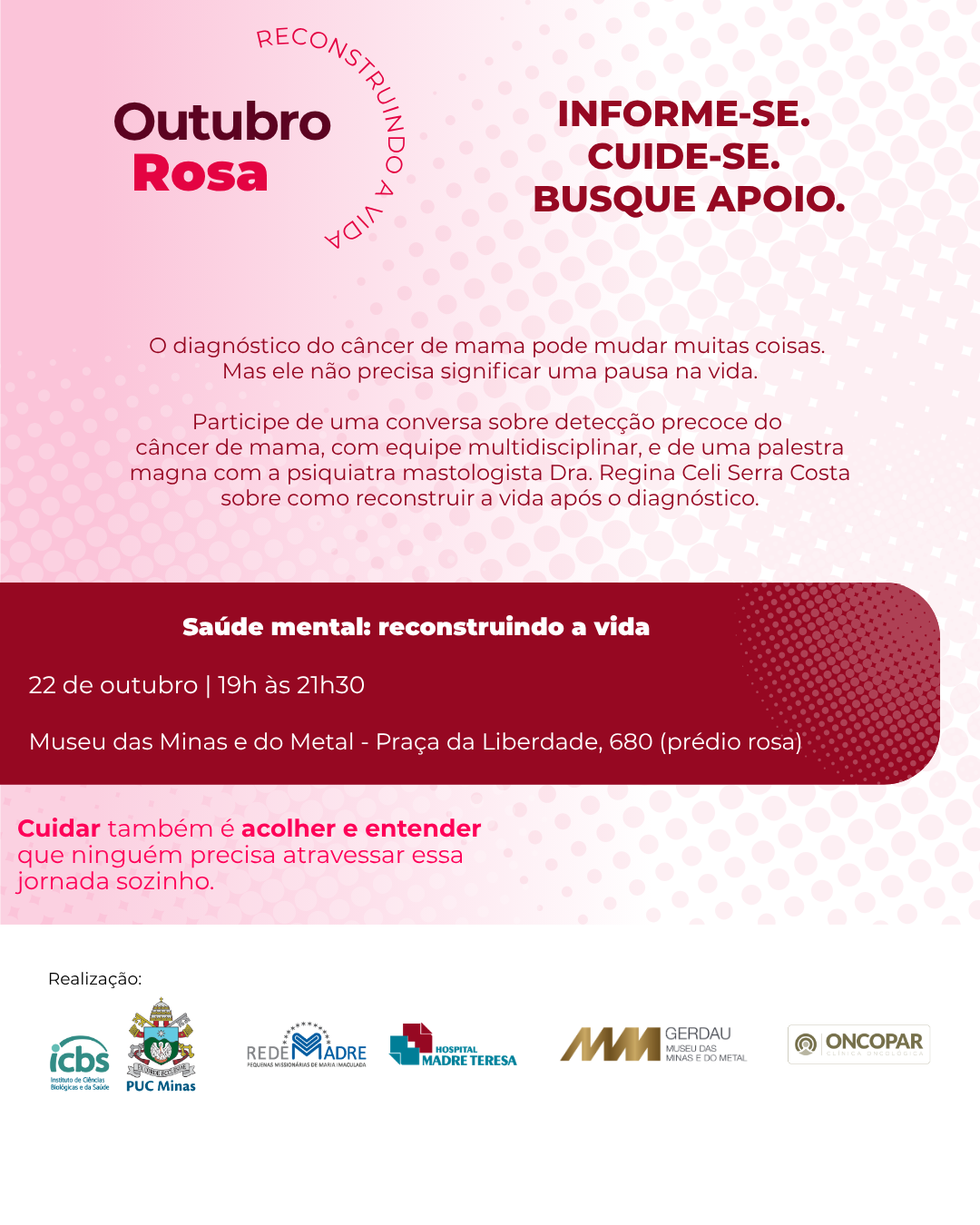 Convite Outubro Rosa - 22 de Outubro